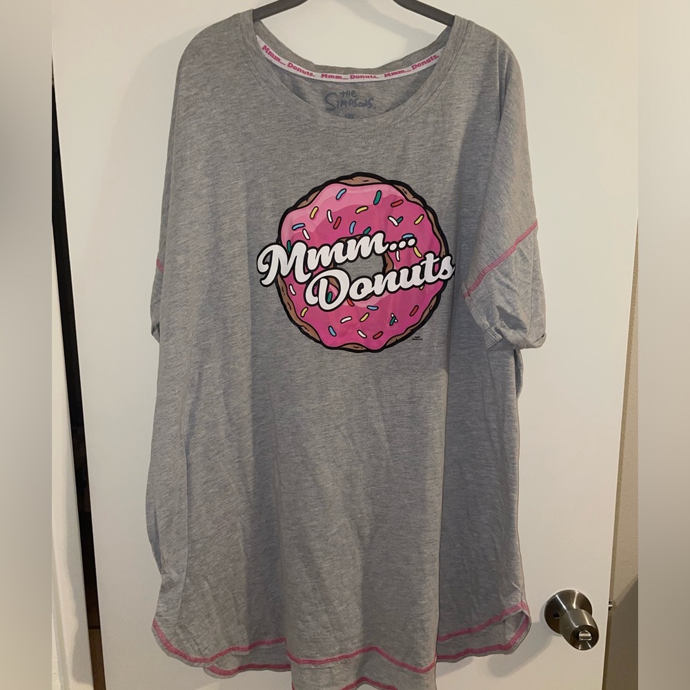 The Simpsons Big Donut shirt/ pajama night gown